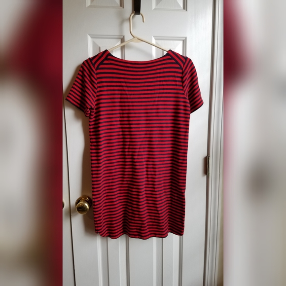 EUC Madewell Red Striped T-Shirt Dress - Picture 2 of 6
